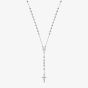 Sterling Silver 28 Inch Rosary Necklace S7094