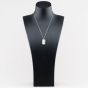Sterling Silver Cubic Zirconia Dog Tag Pendant S7122