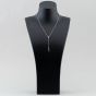 Sterling Silver Cubic Zirconia Triangle Lariat Necklace N611054