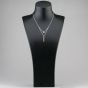 Sterling Silver Cubic Zirconia Pave Two Row Double Lariat Necklace N611060