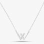 Sterling Silver Cubic Zirconia Two V's Necklace N611086