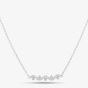 Silver & Cubic Zirconia Wave Necklace 2THB020304