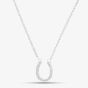 Sterling Silver Cubic Zirconia Pave Horseshoe Necklace N4318