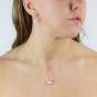 Sterling Silver Asscher-Cut Clear Crystal Necklace N4476C