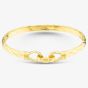 Gold Plated Medium Solid Hook Bangle S8033Y