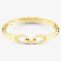 Gold Plated Large Solid Hook Bangle S8034Y