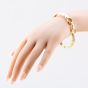 Gold Plated Large Solid Hook Bangle S8034Y