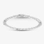 Sterling Silver Flat Square Curb Bracelet 20cm 8.23.4453