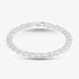 Sterling Silver Flat Square Link Curb Bracelet 20cm 8.23.7123