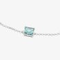 Sterling Silver Square Cut Teal Cubic Zirconia Bracelet AB4253TMNN-A75/R