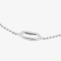 Sterling Silver Cubic Zirconia Oval Link Bracelet AB4098Z/R
