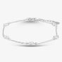 Silver 6.5-8.5 Inch Bezel-set Crystal Bracelet B614589