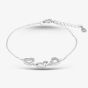Silver 6.5-8.5 Inch Pavé Open Heart Bracelet B613594