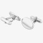 Sterling Silver Oval Edged Toggle Cufflinks LH42 T/L