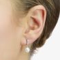 Sterling Silver Freshwater Pearl & Cubic Zirconia Drop Earrings E3385W