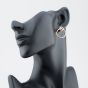 Rose Gold Plated Double Circle Dropper Stud Earrings ME0408D ROSE