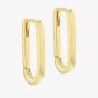 LUXE Silver Gold Plated 20mm Rectangular Hoop Earrings 8.51.3011