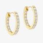 LUXE Silver Gold Plated 21mm Cubic Zirconia Hoop Earrings 8.95.0179