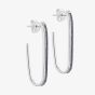 Silver 27mm Stardust Half Hoop Earrings 8.51.3178