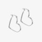 Silver 25mm Open Heart Hoop Earrings 8.53.0003
