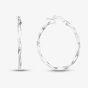 Sterling Silver 30mm Twist Hoop Earrings S3460