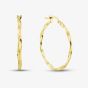 Silver Gold Plated 30mm Twist Hoop Earrings S3461