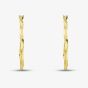 Silver Gold Plated 30mm Twist Hoop Earrings S3461