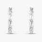 Sterling Silver 22mm Twist Hoop Earrings S3436