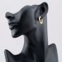 Silver Gold Plated 22mm Twist Hoop Earrings S3437