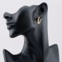 Silver Gold Plated Oval Creole Hoop Earrings S3038