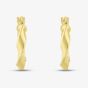 Silver Gold Plated 16mm Twisted Hoop Earrings S3375