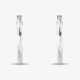 Sterling Silver 25mm Diamond Cut Hoop Earrings S3448