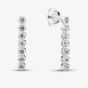 Sterling Silver Cubic Zirconia Dropper Earrings E6471C
