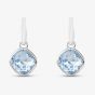 Sterling Silver Blue Sapphire Dropper Earrings E6478T