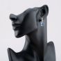 Sterling Silver Blue Sapphire Dropper Earrings E6478T