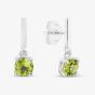 Sterling Silver Green Peridot Dropper Earrings E6486G