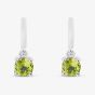Sterling Silver Green Peridot Dropper Earrings E6486G