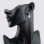 Sterling Silver Cubic Zirconia & Freshwater Pearl Drop Earrings EOW70147FW
