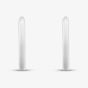 Sterling Silver Mini Flat Profile Huggie Hoop Earrings E5864