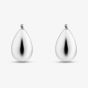Sterling Silver Rhodium Plated Oval Creole Earrings 8.52.0001