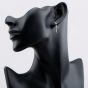 Sterling Silver Rhodium Plated Cross Cubic Zirconia Drop Earrings 8.53.0016