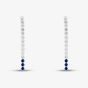 Sterling Silver Rhodium Plated Two Colour Cubic Zirconia Drop Earrings 8.58.8559