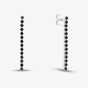 Sterling Silver Rhodium Plated Black Cubic Zirconia Drop Earrings 8.58.8579
