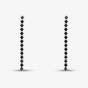 Sterling Silver Rhodium Plated Black Cubic Zirconia Drop Earrings 8.58.8579