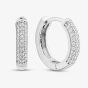 Sterling Silver Rhodium Plated Cubic Zirconia Hoop Earrings  8.58.9994