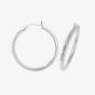 Sterling Silver 25mm Square Edge Hoop Earrings G5713