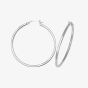 Sterling Silver 40mm Square Edge Hoop Earrings G5715