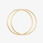 9ct Yellow Gold 45mm Sleeper Hoop Earrings ES124