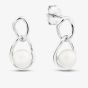 Sterling Silver Freshwater Pearl Link Drop Earrings EOW70222FW