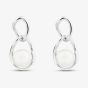 Sterling Silver Freshwater Pearl Link Drop Earrings EOW70222FW